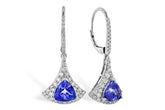 14KT White Gold Trillian Tanzanite & Diamond Earrings